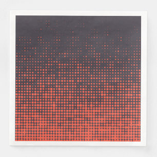 Oranje, modern, stedelijk halftone stippen ontwerp servet