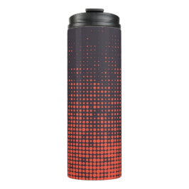 Oranje, modern, stedelijk halftone stippen ontwerp thermosbeker