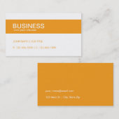 Oranje modern Stijlvol klasje eenvoudig Visitekaartje (Voorkant / Achterkant)