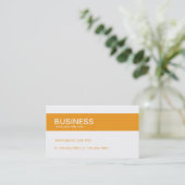 Oranje modern Stijlvol klasje eenvoudig Visitekaartje (Staand voorkant)