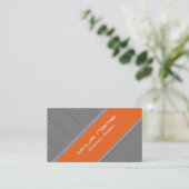 Oranje modern Visitekaartje (Staand voorkant)
