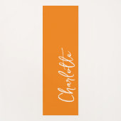 Oranje moderne aangepaste naam yogamat (Voorkant)