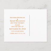 Oranje moderne cirkels Foto opslaan Briefkaart Dat (Achterkant)