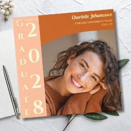 Oranje Moderne Foto Afstudeerfeest Goud Gastenboek