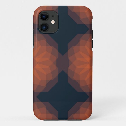 Oranje, moderne geometrische bloemabstractie Case-Mate iPhone case (Achterkant)