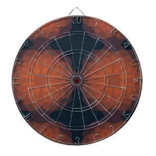 Oranje, moderne geometrische bloemabstractie dartbord