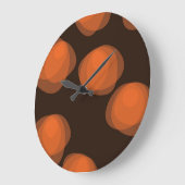 Oranje, moderne, koele, trendy abstracte bloemen grote klok (Hoek)