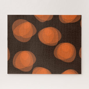 Oranje, moderne, koele, trendy abstracte bloemen legpuzzel