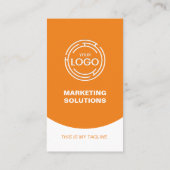 Oranje moderne professional visitekaartje (Achterkant)