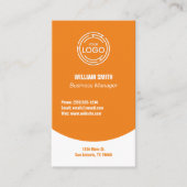 Oranje moderne professional visitekaartje (Voorkant)