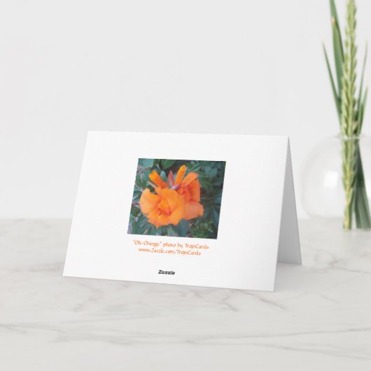 ORANJE Moederdag Kaart (Achterkant)