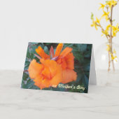 ORANJE Moederdag Kaart (Gele Bloem)