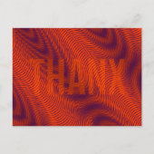 Oranje moiré Stripes Optische illusie Moderne THAN Feestdagenkaart (Voorkant)