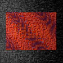 Oranje moiré Stripes Optische illusie Moderne THAN Feestdagenkaart