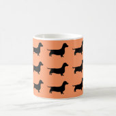 Oranje Mok Dachshund Silhouette (Center)