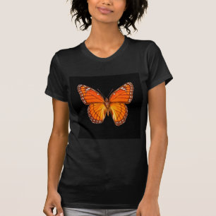 ORANJE MONARCH BUTTERFLES OP ZWARTE KLEUR T-SHIRT