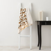 Oranje Monarch Butterflies Aangepaste naam Sherpa Deken (In situ)