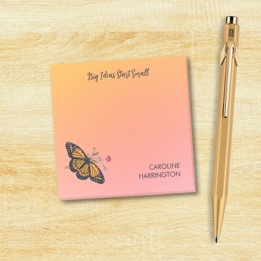 Oranje Monarch Butterfly Gold Sunrise Inspirerend Post-it® Notes