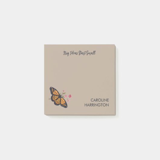 Oranje Monarch Butterfly Inspirerend Natuur Post-it® Notes (Voorkant)