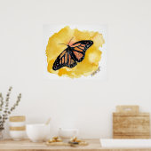 oranje_monarch_butterfly poster (Keuken)