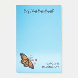 Oranje Monarch Butterfly Sky Blue Inspirerend Post-it® Notes