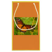 Oranje monarch klein cadeauzakje (Achterkant)