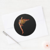Oranje Monarch Pixie Vlinder Fairy 2 - Ronde Sticker (Envelop)