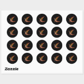 Oranje Monarch Pixie Vlinder Fairy 3 - Ronde Sticker (Vel)