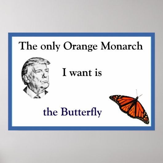 Oranje Monarch Poster (Voorkant)