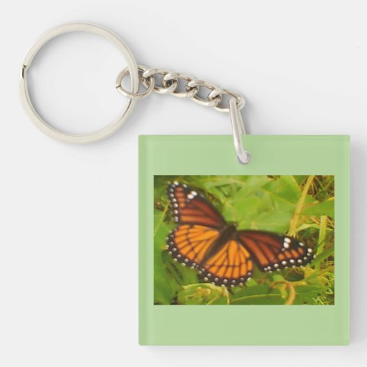 Oranje monarch sleutelhanger (Voorkant)
