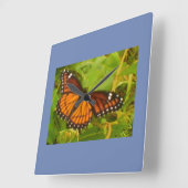 Oranje monarch vierkante klok (Hoek)