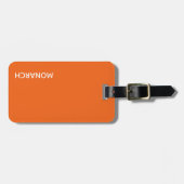 Oranje monboogvlinder bagagelabel (Voorkant horizontaal)