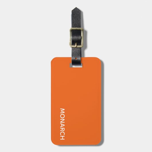 Oranje monboogvlinder bagagelabel (Voorkant verticaal)