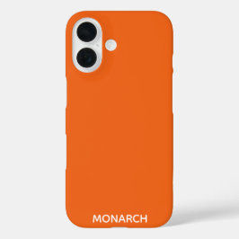 Oranje monboogvlinder iPhone 16 hoesje
