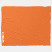 Oranje monboogvlinder fleece deken (Voorkant (Horizontaal))