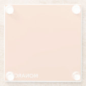 Oranje monboogvlinder glazen onderzetter (Achterkant)