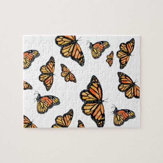 Oranje monboogvlinder natuur in het wild legpuzzel (Horizontaal)