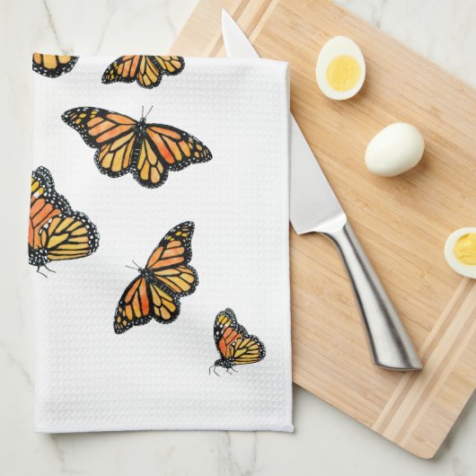 Oranje monboogvlinder natuur in het wild theedoek (Quarter Fold)