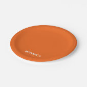 Oranje monboogvlinder papieren bordje (Gekanteld)