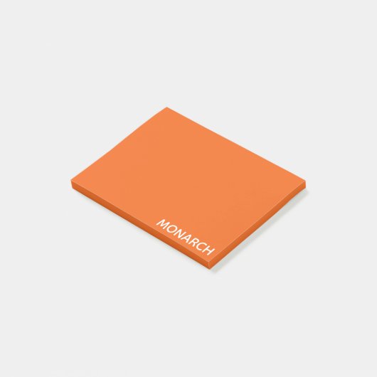 Oranje monboogvlinder post-it® notes (Schuin)