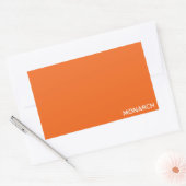 Oranje monboogvlinder rechthoekige sticker (Envelop)