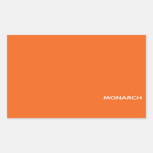 Oranje monboogvlinder rechthoekige sticker