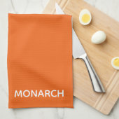 Oranje monboogvlinder theedoek (Quarter Fold)