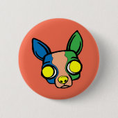 Oranje Monk Puppy Button (Voorkant)
