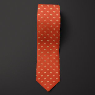 Oranje monochrome draak stropdas