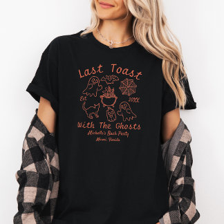 Oranje monochrome laatste toast Halloween vrijgeze Tri-Blend Shirt