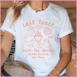 Oranje monochroom laatste toast Summerween vrijgez T-shirt