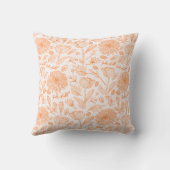 Oranje Monogram Bloemen Meisjes Sierkussen (Achterkant)