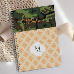 Oranje monogram Camouflage Damask Trendy Planner<br><div class="desc">Een leuke Oranje Camouflage Damask Print versiert deze planercover en kan worden gepersonaliseerd met je initiaal en naam. Kom terug. Uitzicht onze hele reeks producten in onze Zazzle winkel.</div>