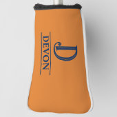 Oranje Monogram Hoesje Putterhead Golfheadcover (Draai 90)